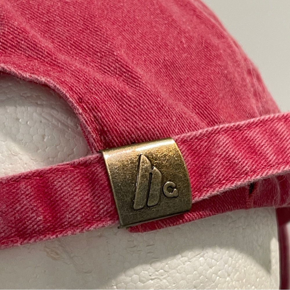 YES SAUCE pink red baseball hey cap adjustable buckle strap in back - Picture 6 of 9